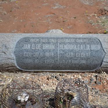 BRUIN Jan D.,de 1874-1960 &amp; Hendrika G.A.L. CLOETE 1880-1960