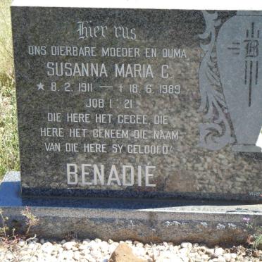 BENADIE Susanna Maria C. 1911-1989