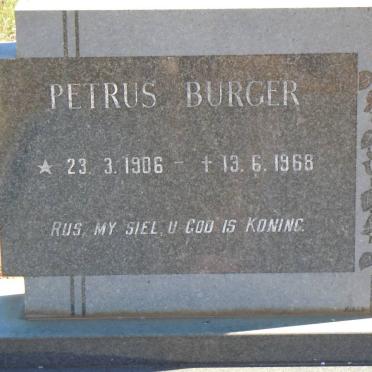 BURGER Petrus 1906-1968