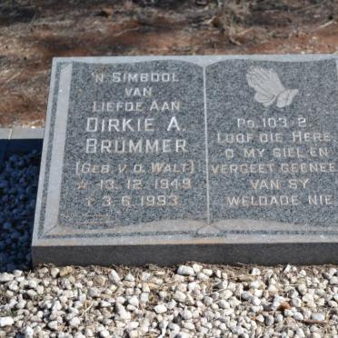 BRUMMER Dirkie A. nee v.d. WALT 1949-1993