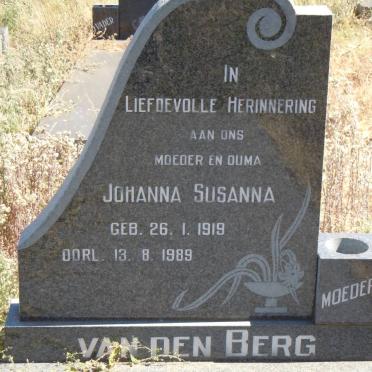 BERG Johanna Susanna, van den 1919-1989