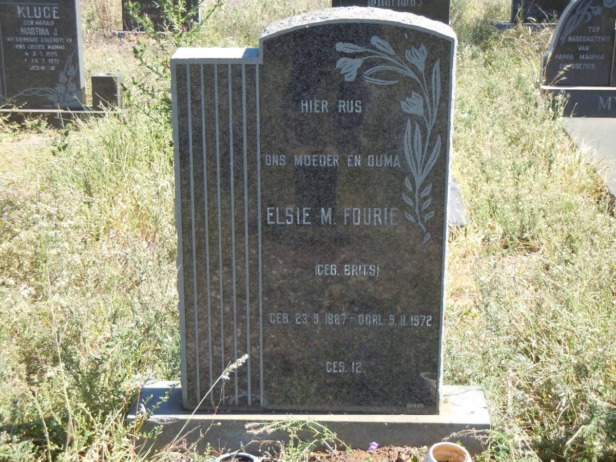 FOURIE Elsie M. nee BRITS 1887-1972