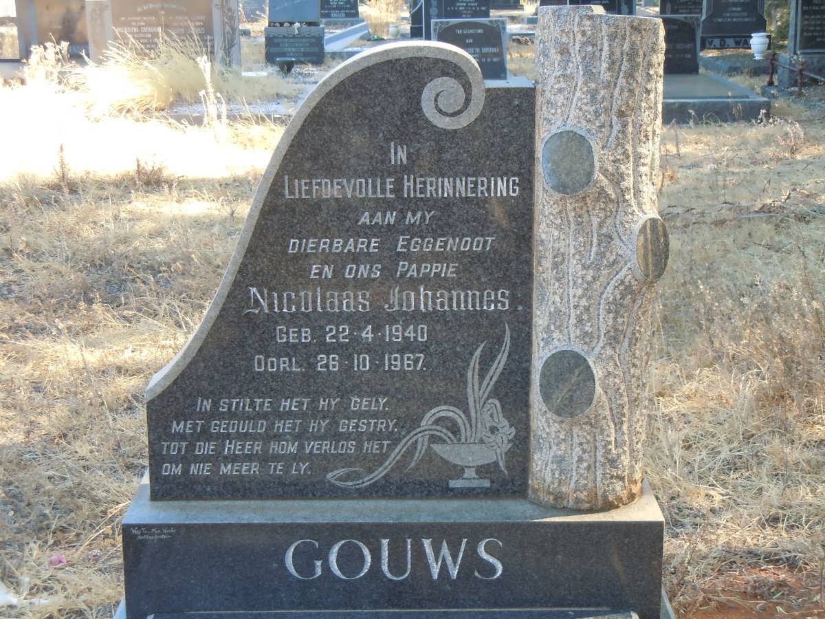 GOUWS Nicolaas Johannes 1940-1967