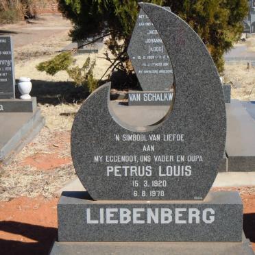 LIEBENBERG Petrus Louis 1920-1978