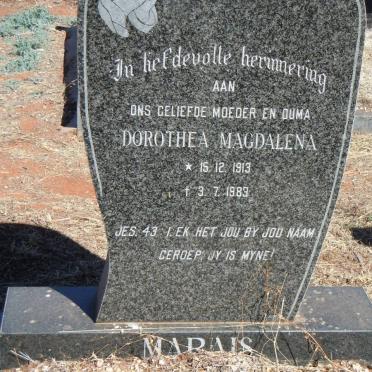 MARAIS Dorothea Magdalena 1913-1989