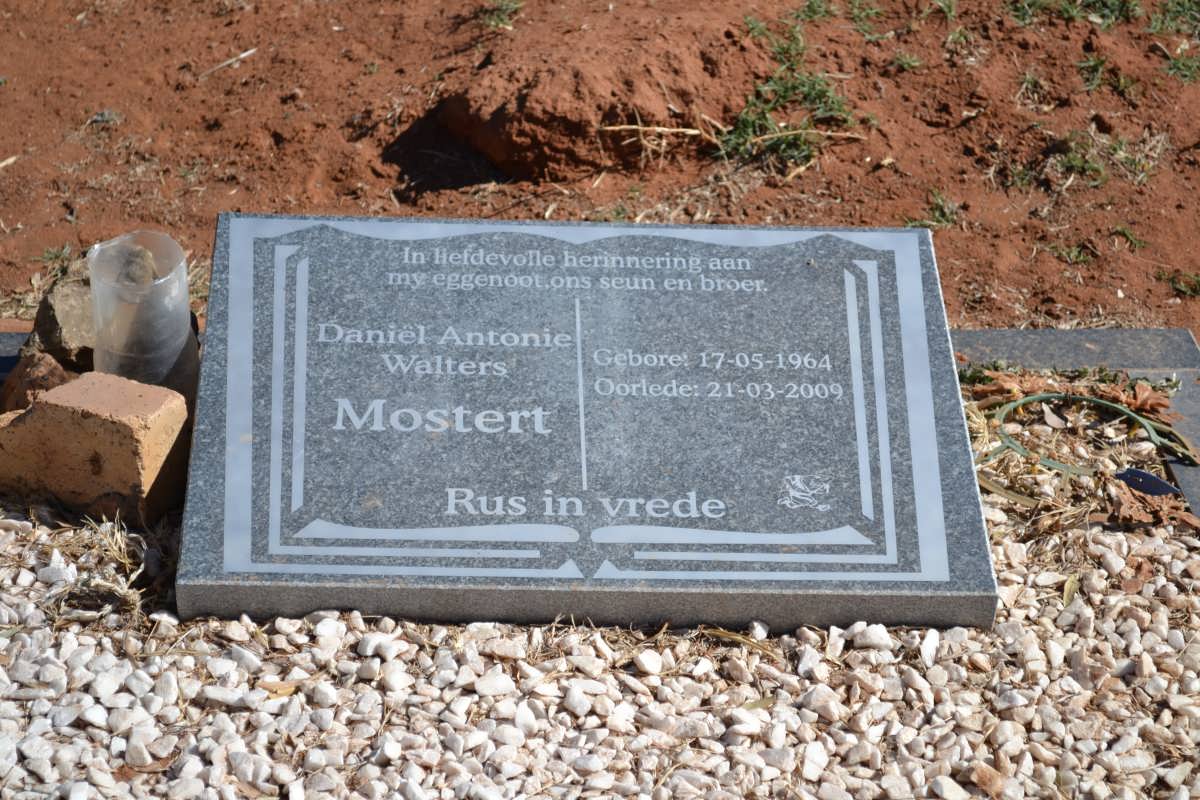 MOSTERT Daniel Antonie Walters 1964-2009