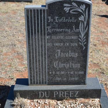 PREEZ Jacobus Christian, du 1921-1986