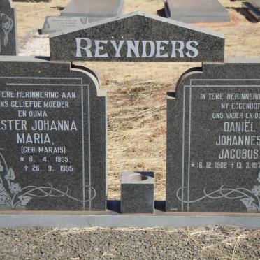 REYNDERS Daniël Johannes Jacobus 1902-1978 &amp; Hester Johanna Maria MARAIS 1905-1995