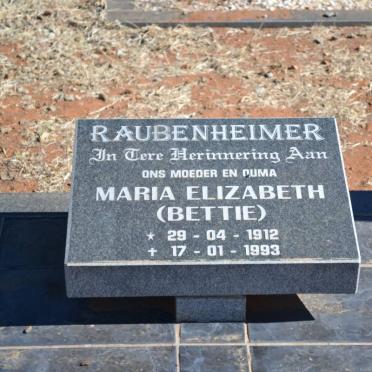 RAUBENHEIMER Maria Elizabeth 1912-1993