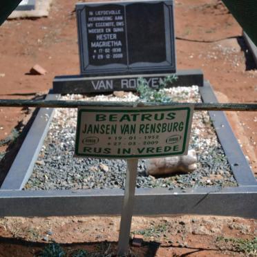 RENSBURG Beatrus, Jansen van 1952-2009