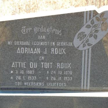 ROUX Adriaan J. 1883-1970 :: ROUX Attie du Toit 1933-1933