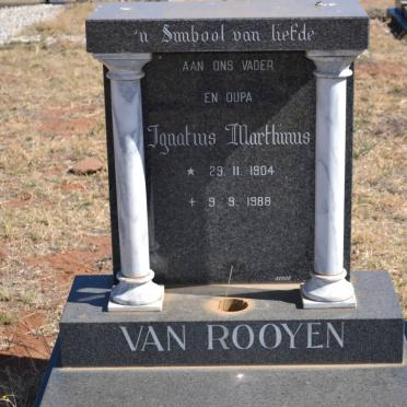 ROOYEN Ignatius Marthinus, van 1904-1988