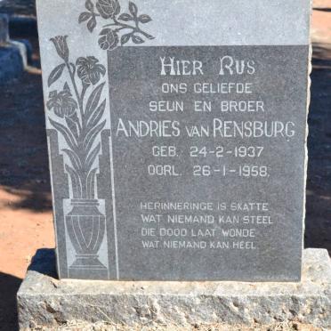 RENSBURG Andries, van 1937-1958