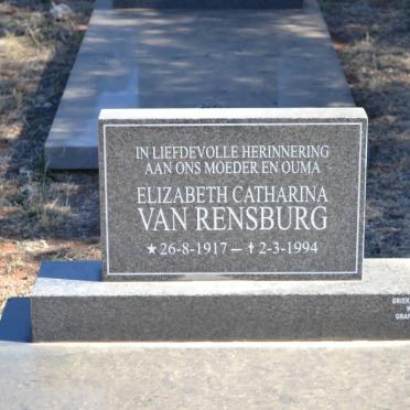 RENSBURG Elizabeth Catharina, van 1917-1994
