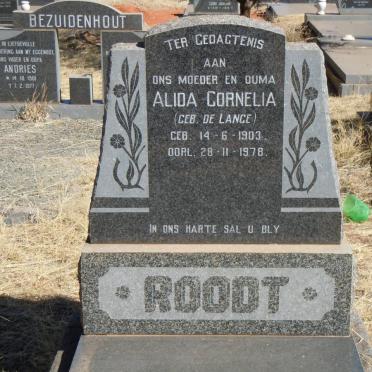 ROODT Alida Cornelia nee DE LANGE 1903-1978