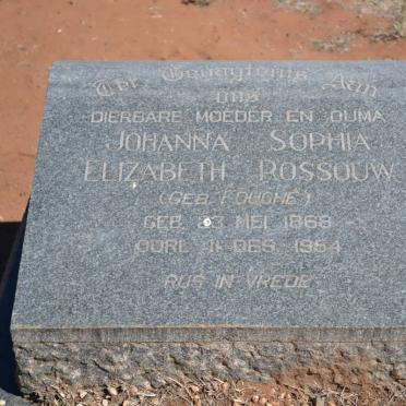 ROSSOUW Johanna Sophia Elizabeth nee FOUCHE 1868-1954