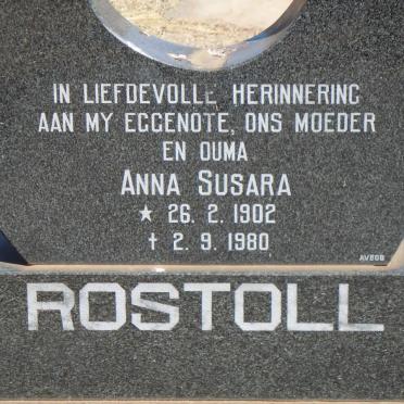 ROSTOLL Anna Susara 1902-1980