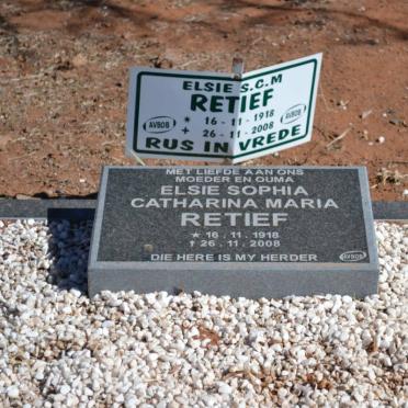 RETIEF Elsie Sophia Catharina Maria 1918-2008