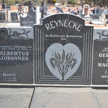 REYNECKE Albertus Johannes 1930-2002 &amp; Gertruida Anna Magdalena SNOER 1933-1998