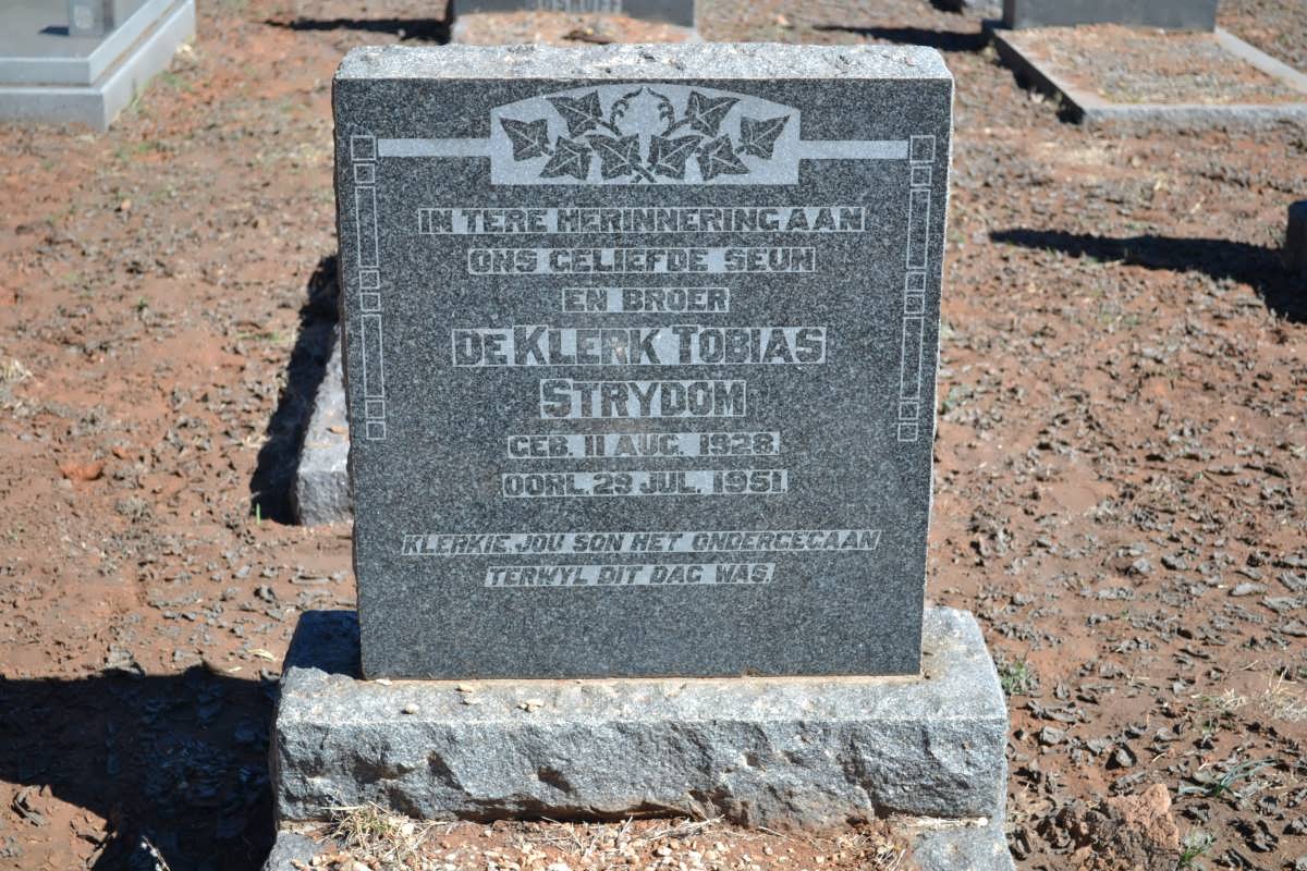 STRYDOM De Klerk Tobias 1928-1951