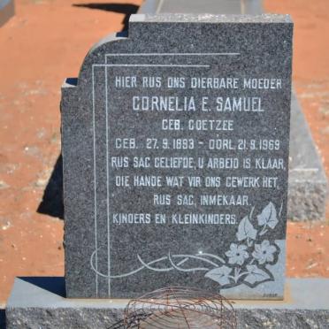 SAMUEL Cornelia E. nee COETZEE 1893-1969