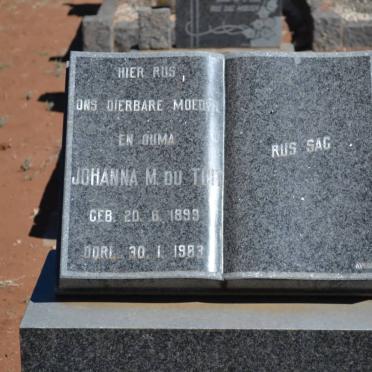 TOIT Johanna M., du 1899-1983