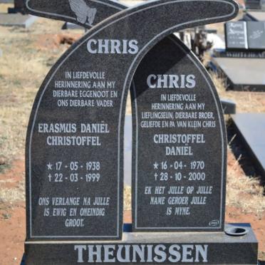 THEUNISSEN Erasmus Daniël Christoffel 1938-1999 &amp; Christoffel Daniël 1970-2000