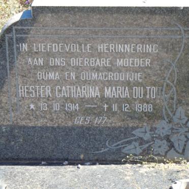 TOIT Hester Catharina Maria, du 1914-1988
