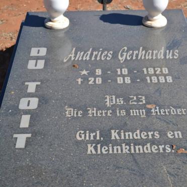 TOIT Andries Gerhardus, du 1920-1998