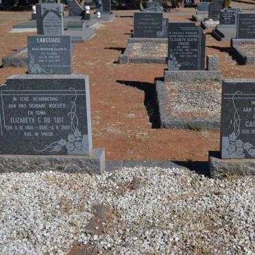 TOIT Gabriel E., du 1900-1961 &amp; Elizabeth G. 1905-1989