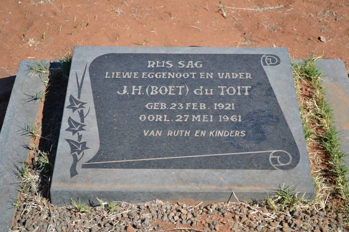 TOIT J.H., du 1921-1961