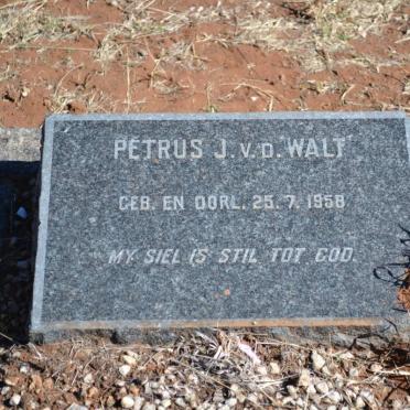 WALT Petrus J., v.d. 1958-1958