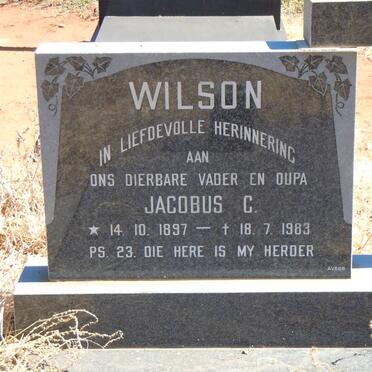 WILSON Jacobus C. 1897-1983 &amp; Catharina C. 1895-1973