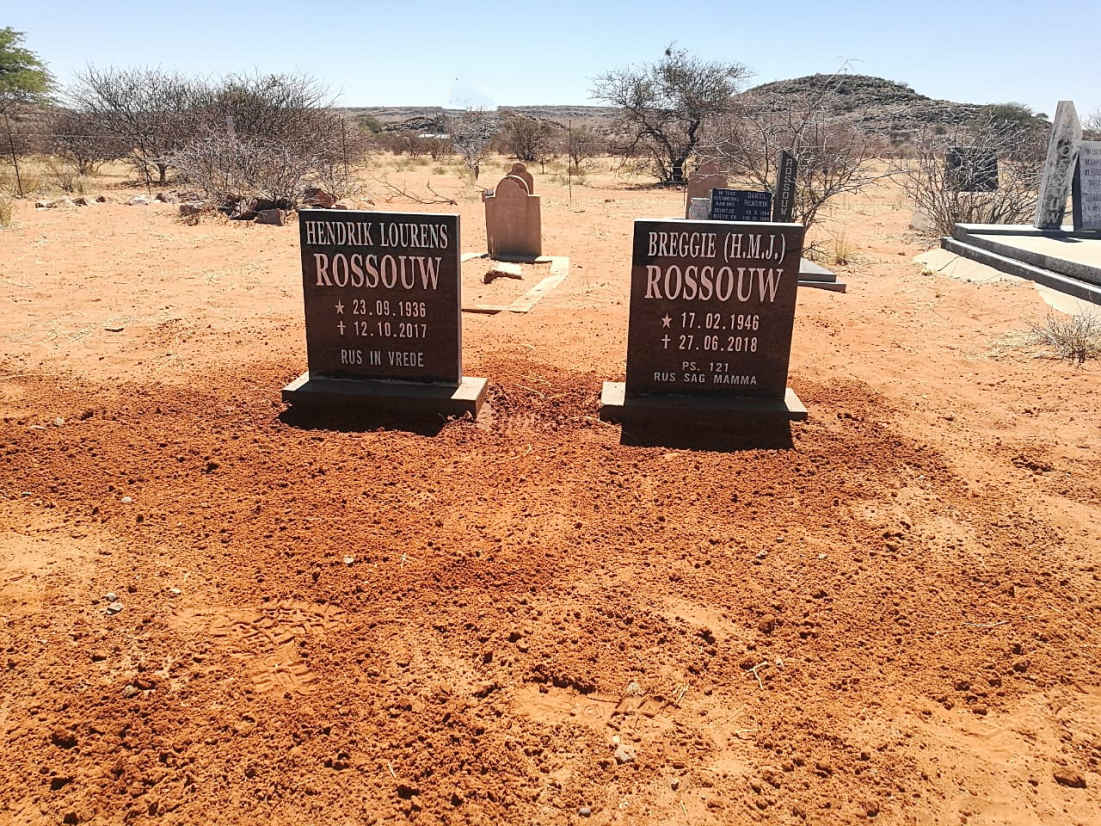 ROSSOUW Hendrik Lourens 1936-2017 & H.M.J. 1946-2018