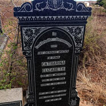 DUVENHAGE Catharina Elizabeth nee VAN NIEKERK 1898-1975