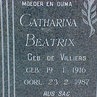 HEERDEN Catharina Beatrix, van nee DE VILLIERS 1916-1987