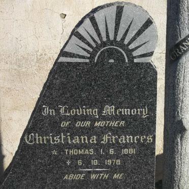 FABER Christiana Frances nee THOMAS 1881-1978