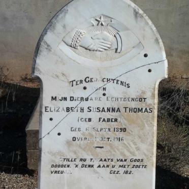 THOMAS Elizabeth Susanna nee FABER 1890-1916