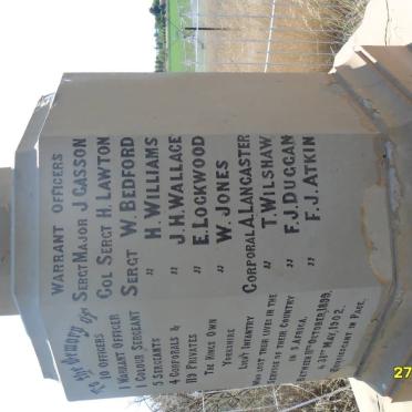 Northern Cape, HERBERT district, Modderrivier, Battle of Modder Rivier, British Military Memorials