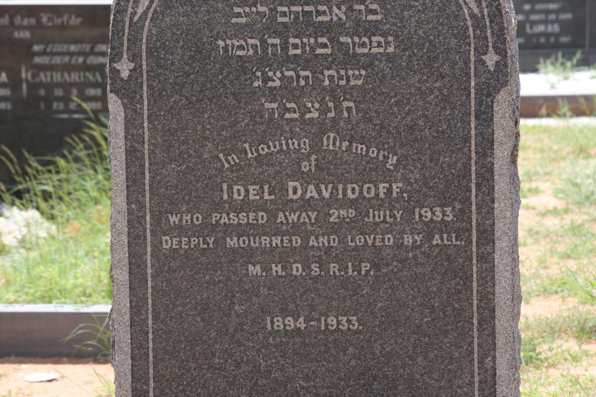 DAVIDOFF Idel 1894-1933