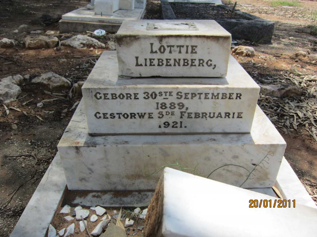 LIEBENBERG Lottie 1889-1921
