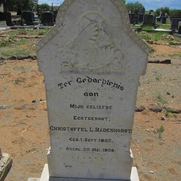 BADENHORST Christoffel L. 1852-1920