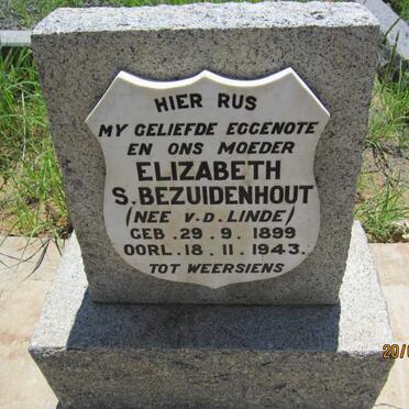 BEZUIDENHOUT Elizabeth S. nee VAN DER LINDE 1899-1943