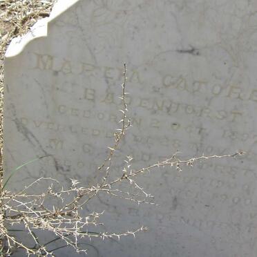 BADENHORST Mareha Catoreena 1897-1898 :: BADENHORST M.C. 1900-1900 :: BADENHORST ?