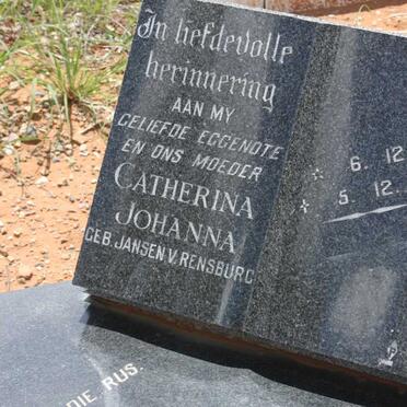 PLOOY Catherina Johanna, du nee JANSEN VAN RENSBURG 1920-1979