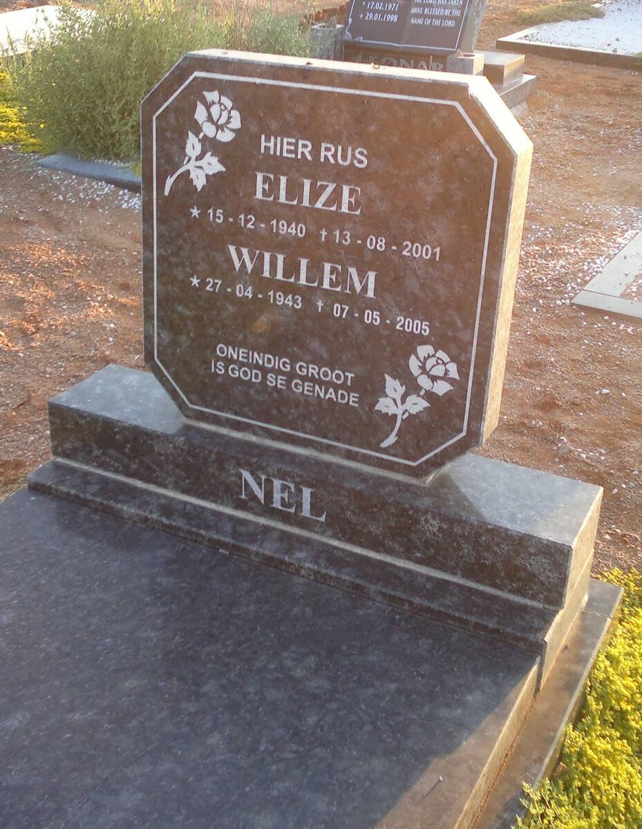 NEL Willem 1943-2005 &amp; Elize 1940-2001