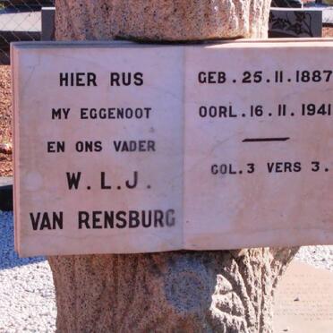 RENSBURG W.L.J., van 1887-1941