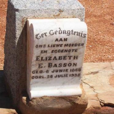 BASSON Elizabeth E. 1868-1935