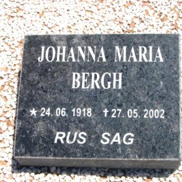BERGH Johanna Maria 1918-2002