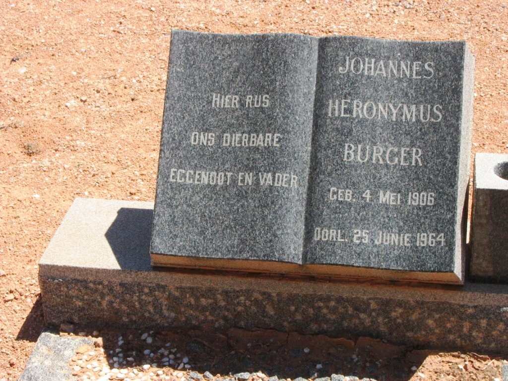 BURGER Johannes Heronymus 1906-1964